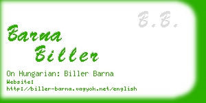 barna biller business card